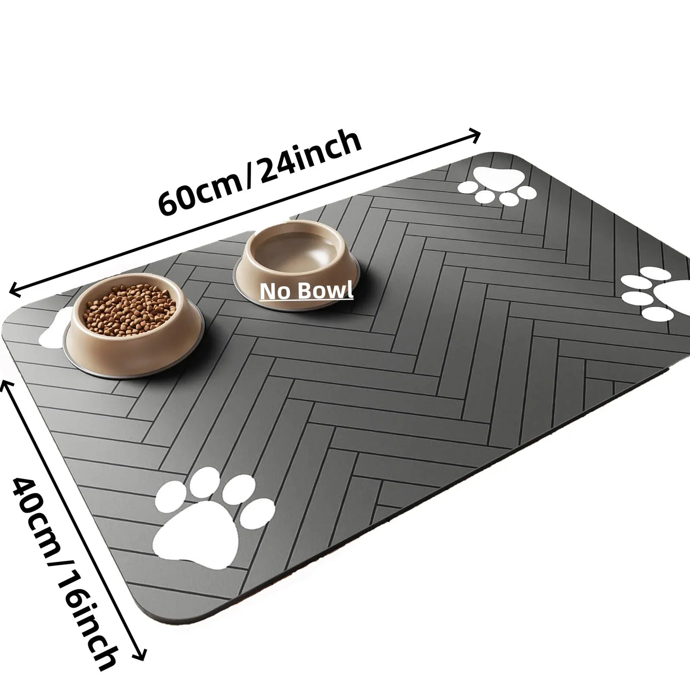 Absorbent Dog Food Mat - Waterproof Anti-Slip Cat Feeding Mat with Quick-Dry Rubber Backing 12