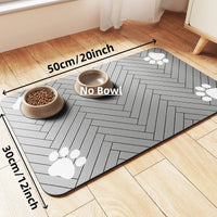 Absorbent Dog Food Mat - Waterproof Anti-Slip Cat Feeding Mat with Quick-Dry Rubber Backing 16