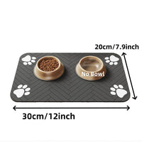 Absorbent Dog Food Mat - Waterproof Anti-Slip Cat Feeding Mat with Quick-Dry Rubber Backing 8