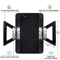 Adjustable Bamboo Clip-On Arm Tray Table for Snacks, Drinks, and Laptops 8
