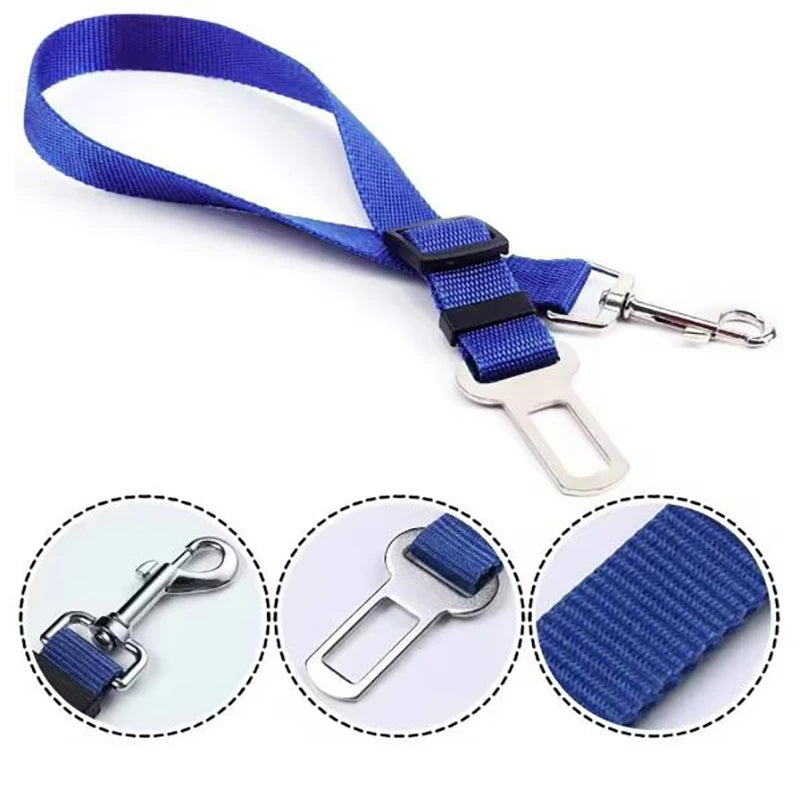 Adjustable Dog Car Seat Belt Harness - Safe Travel for Dogs & Cats 1