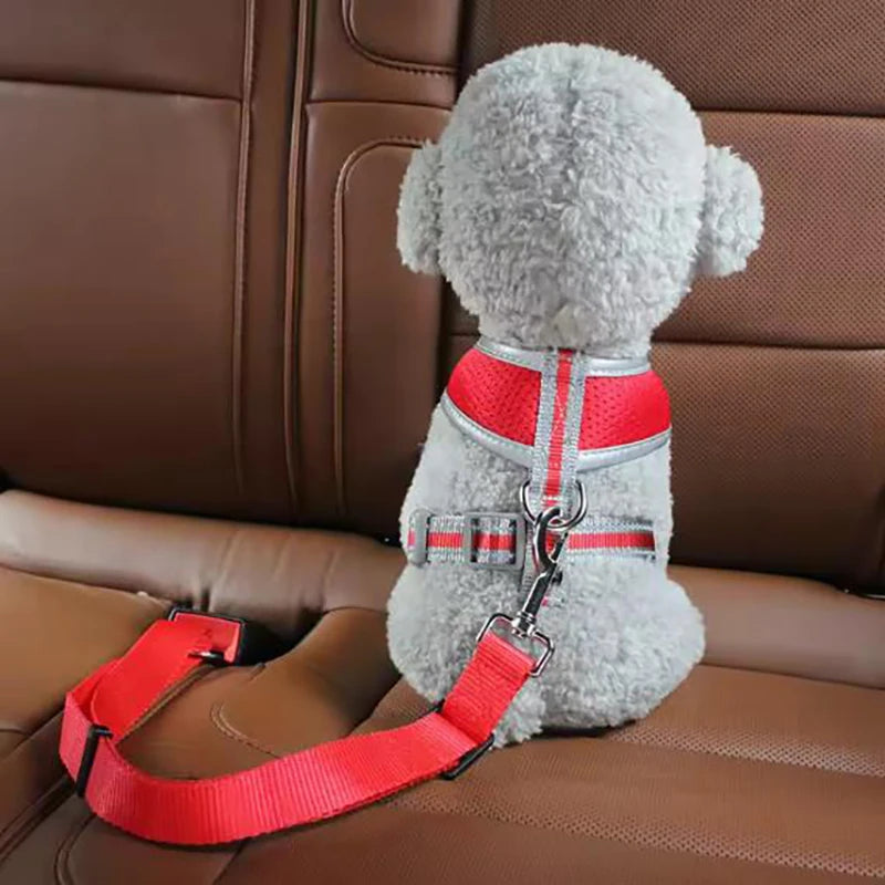 Adjustable Dog Car Seat Belt Harness - Safe Travel for Dogs & Cats 4