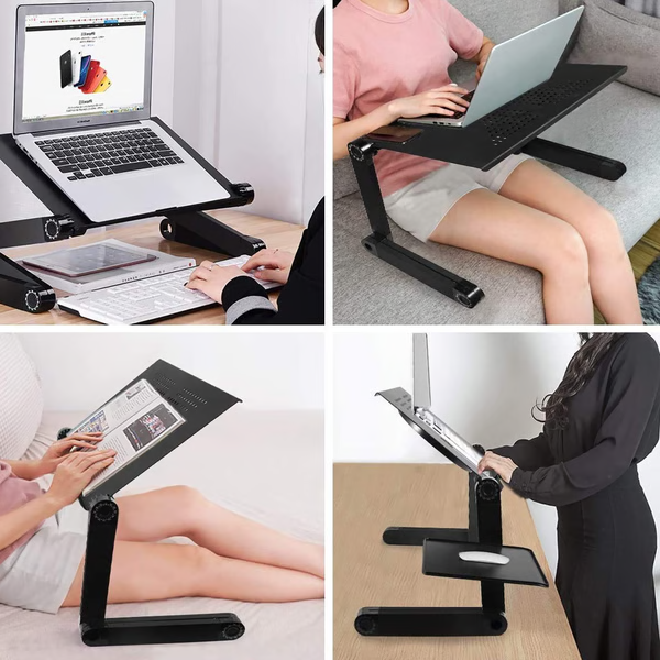 Adjustable Laptop Stand for Desk - Ergonomic Laptop Riser with Detachable Mouse Pad 1
