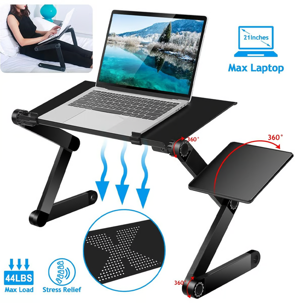 Adjustable Laptop Stand for Desk - Ergonomic Laptop Riser with Detachable Mouse Pad 4