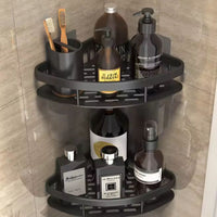 Aluma Curve - Modern Wall-Mounted Shower Caddy with Adjustable Hook & Waterproof Design 5