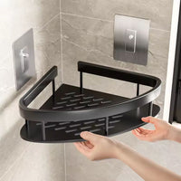 Aluma Curve - Modern Wall-Mounted Shower Caddy with Adjustable Hook & Waterproof Design 6