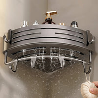 CORNERA – Aluminum Corner Shower Caddy for Space-Saving Storage