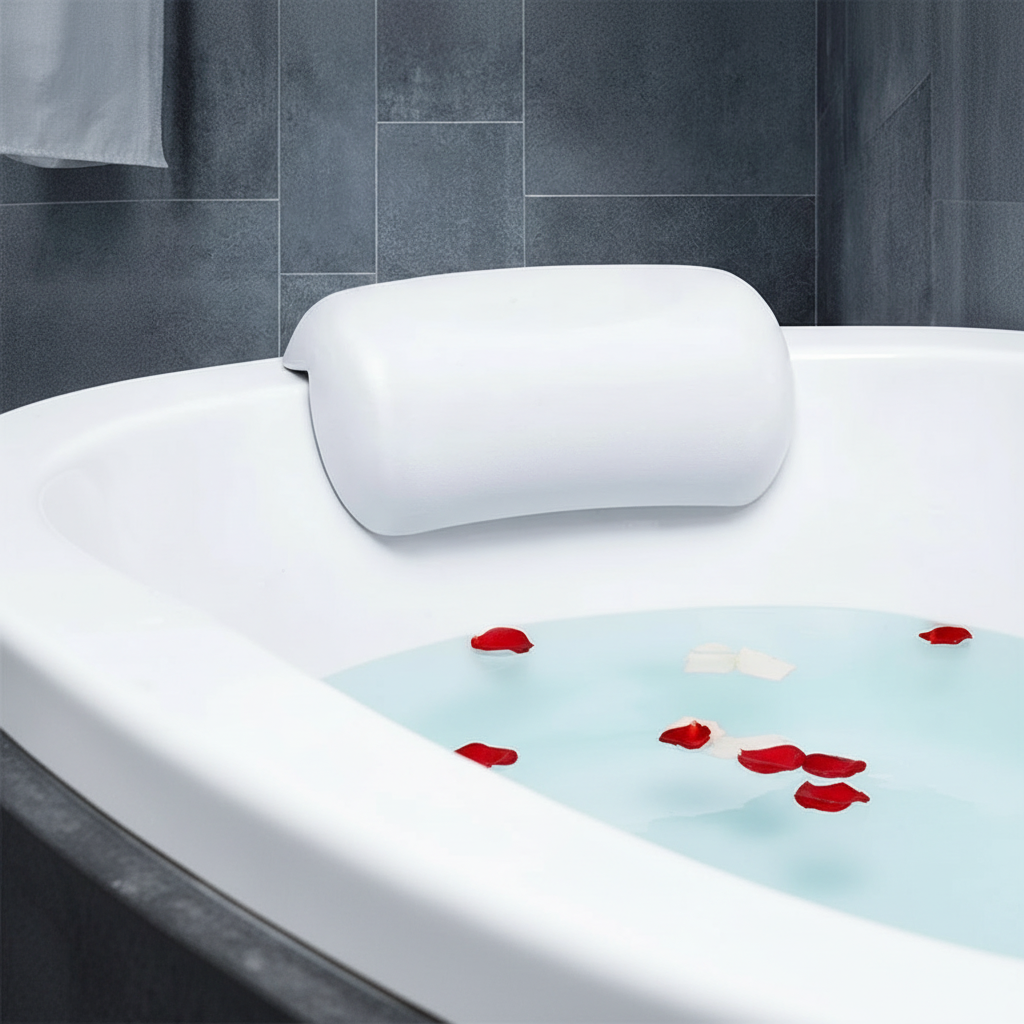 AquaCloud Waterproof Bath Pillow for Tub - Ergonomic Non-Slip Design 3