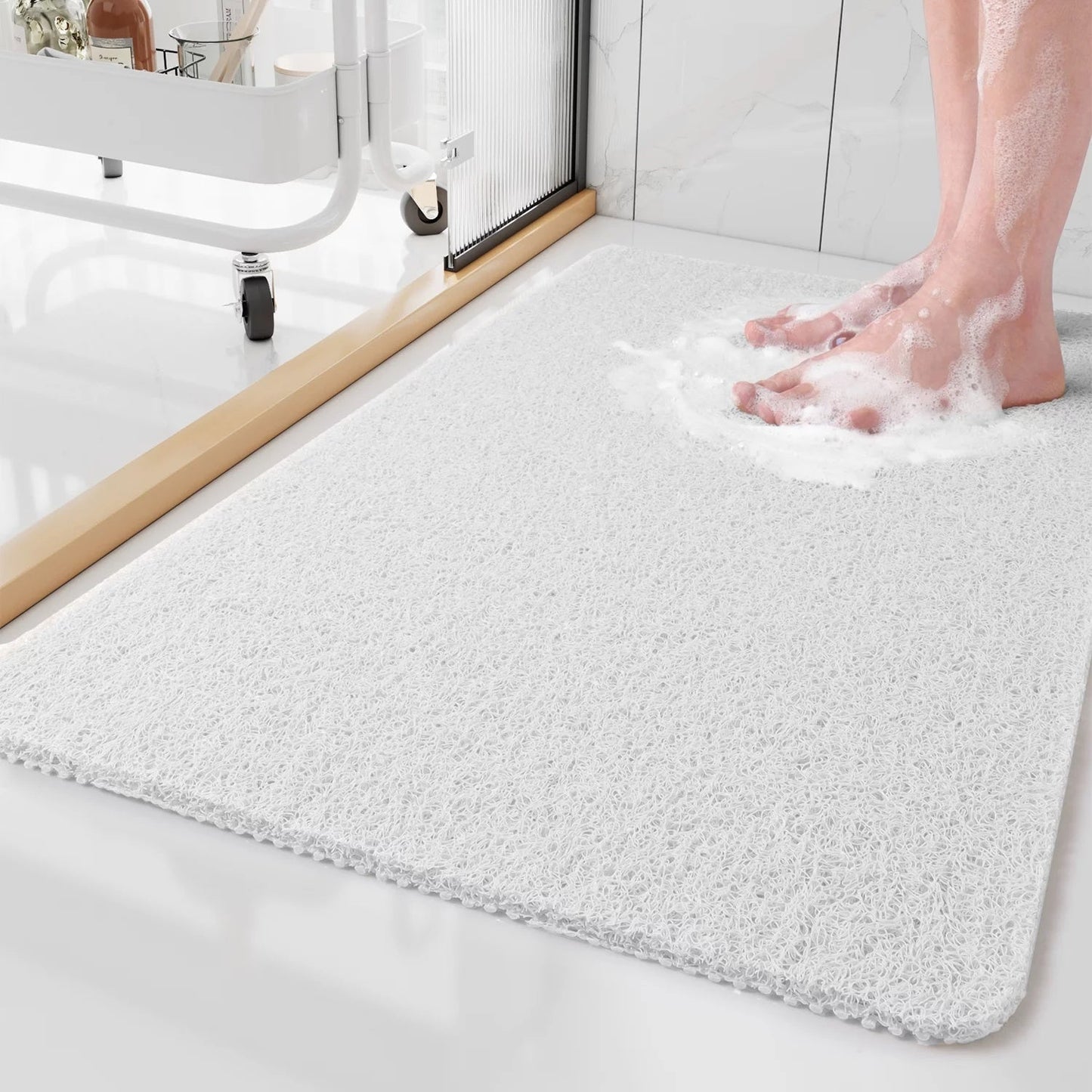 AquaLuxe Non-Slip Shower Mat - Hygienic, Comfortable & Easy to Clean 6