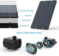 AquaViva - 9W Solar Fountain Kit with Nozzles & Water Hose for Garden 3