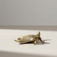 Artisan Brass Manta Ray Figurine - Handcrafted Ocean-Inspired Décor 6