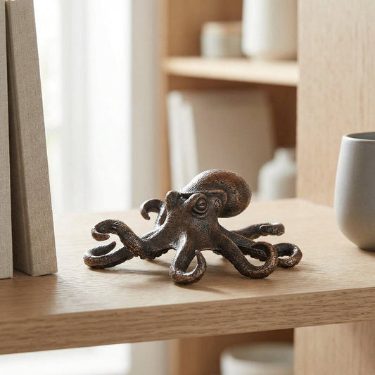 Artisan Copper Octopus Sculpture - Handcrafted Marine Décor for Ocean Lovers 0