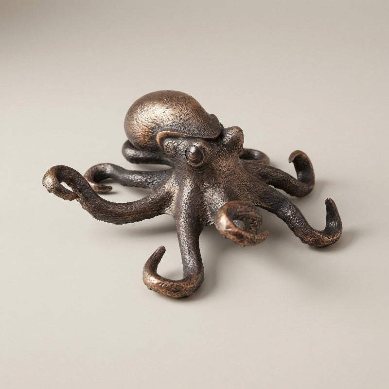Artisan Copper Octopus Sculpture - Handcrafted Marine Décor for Ocean Lovers 1