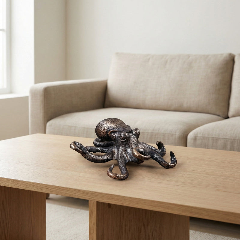Artisan Copper Octopus Sculpture - Handcrafted Marine Décor for Ocean Lovers 4