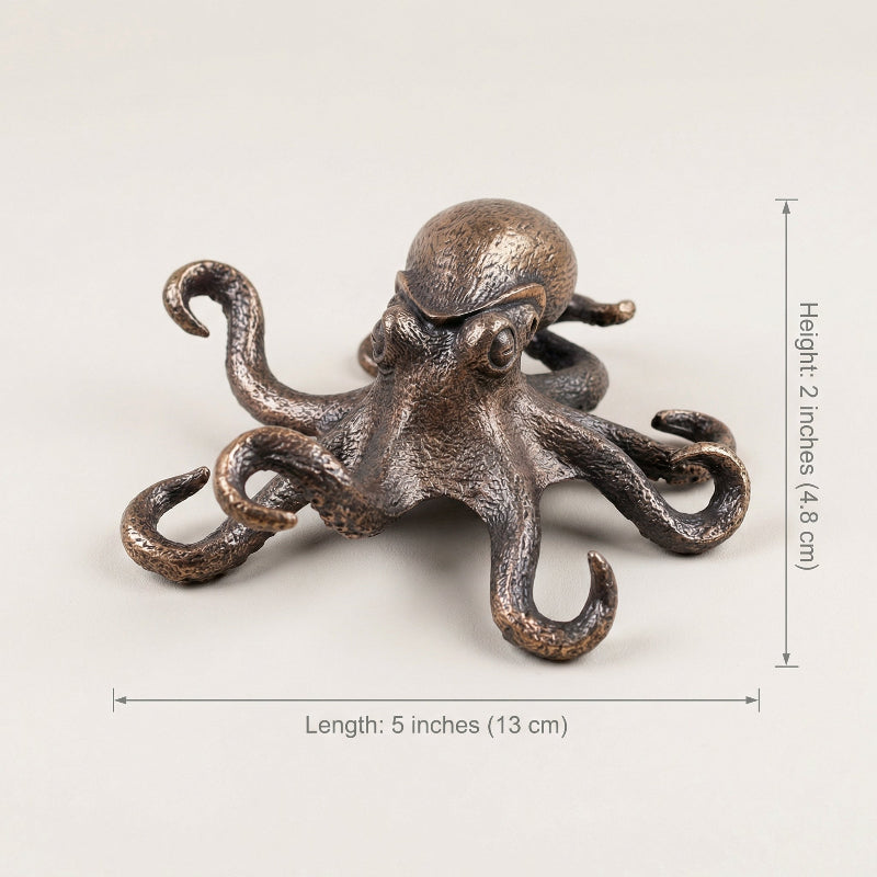 Artisan Copper Octopus Sculpture - Handcrafted Marine Décor for Ocean Lovers 7