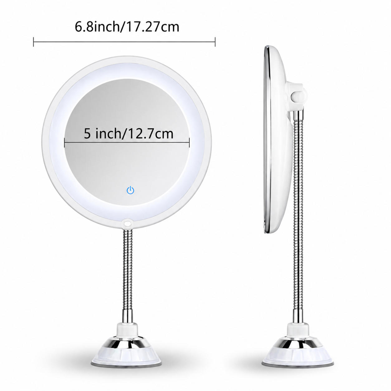 REFLECTIX – Wall Mounted Magnifying Mirror for Clear Close Up Viewing