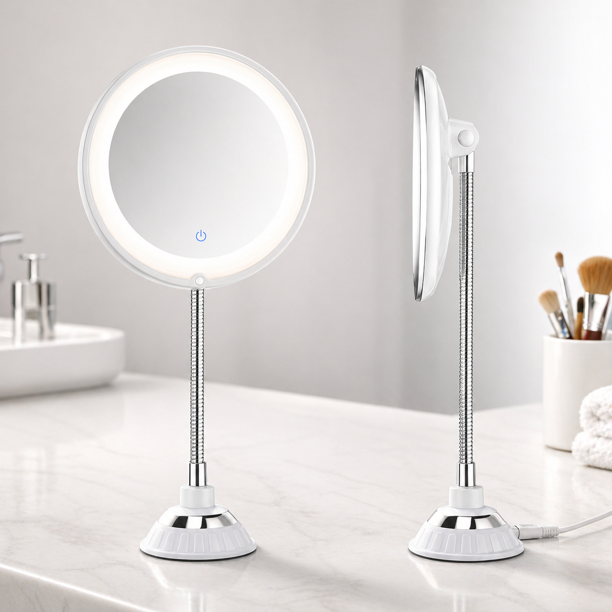 REFLECTIX – Wall Mounted Magnifying Mirror for Clear Close Up Viewing