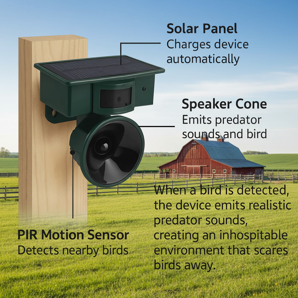 ECOFLIGHT GUARD – Bird Repeller – Humane Outdoor Protection Device