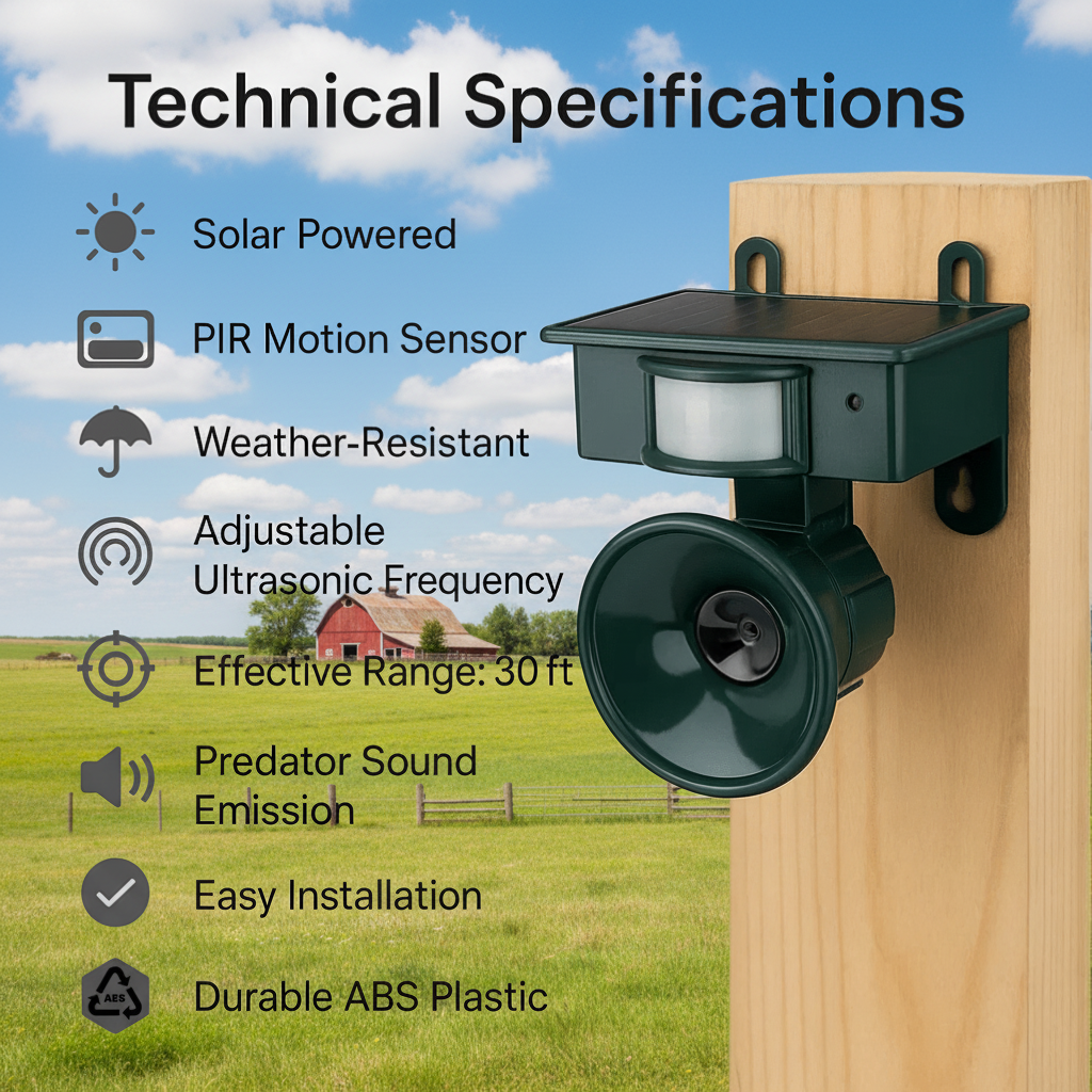ECOFLIGHT GUARD – Bird Repeller – Humane Outdoor Protection Device