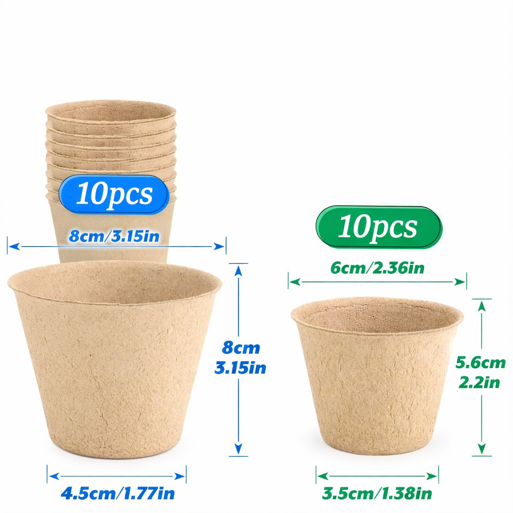 ECOPEAT POTS – Biodegradable Seed Starter Pots for Easy Transplanting