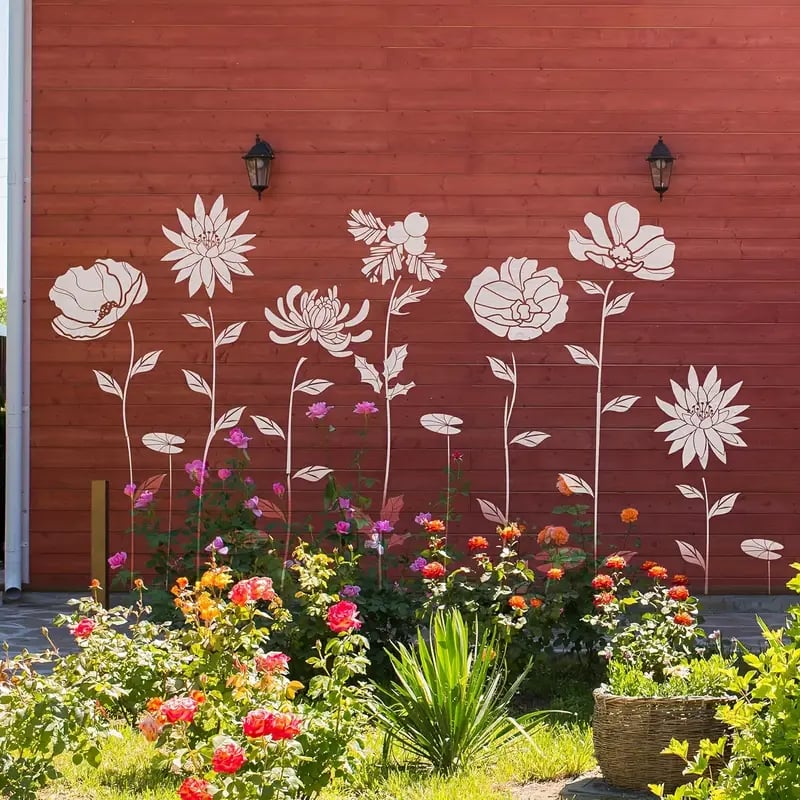 BloomCraft Floral Stencil Set - 10 Durable Stencils for Easy Crafting 1