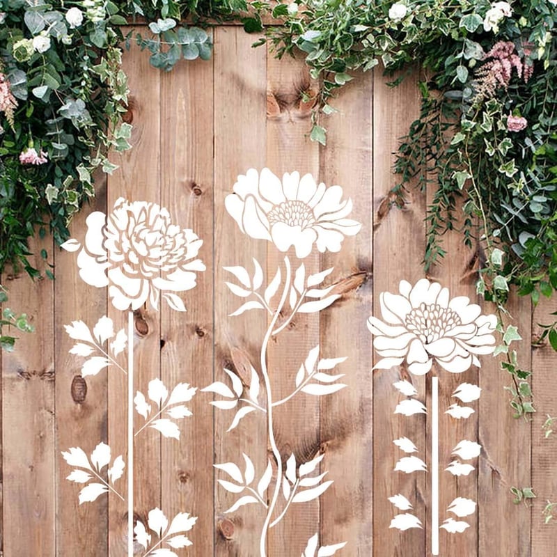 BloomCraft Floral Stencil Set - 10 Durable Stencils for Easy Crafting 2