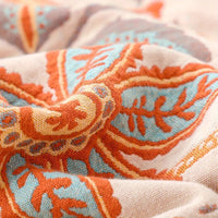 Boho Floral Cotton Throw Blanket - Soft, Stylish Accent for Cozy Spaces 7