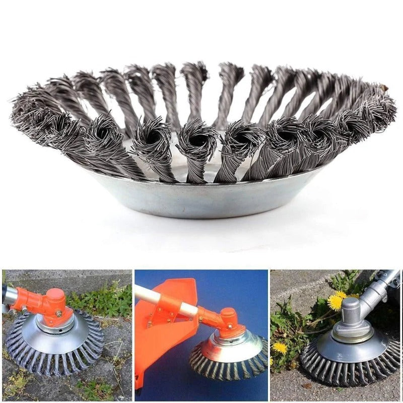 BowLift - 6 & 8 Inch Steel Wire Weed Brush Lawn Mower for Efficient Garden Cleaning 3