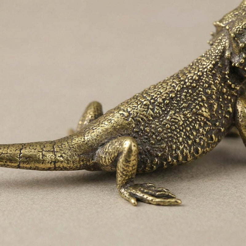 Brass Lizard Figurine - Unique Decorative Accent for Home & Desk Decor 2