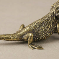 Brass Lizard Figurine - Unique Decorative Accent for Home & Desk Decor 2