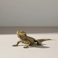 Brass Lizard Figurine - Unique Decorative Accent for Home & Desk Decor 5