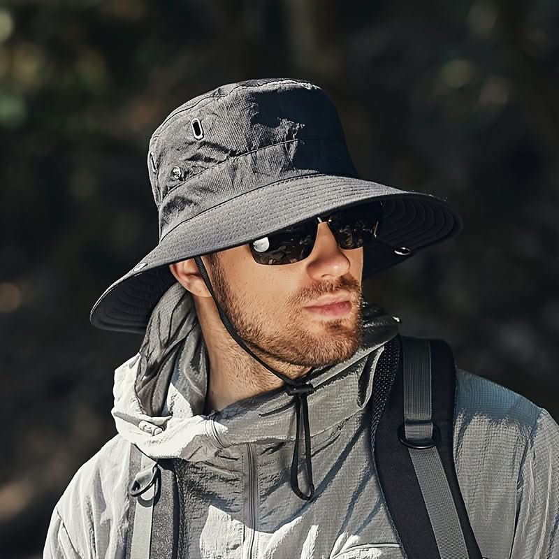 Breathable Wide Brim Sun Hat with UV Protection for Outdoor Adventures 0