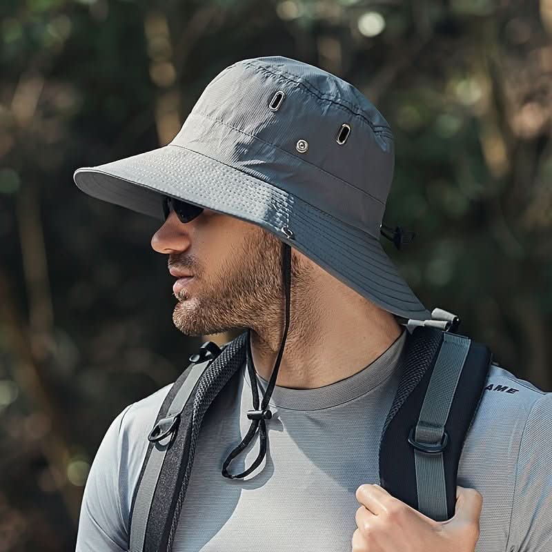 Breathable Wide Brim Sun Hat with UV Protection for Outdoor Adventures 3