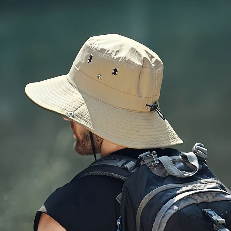 Breathable Wide Brim Sun Hat with UV Protection for Outdoor Adventures 4