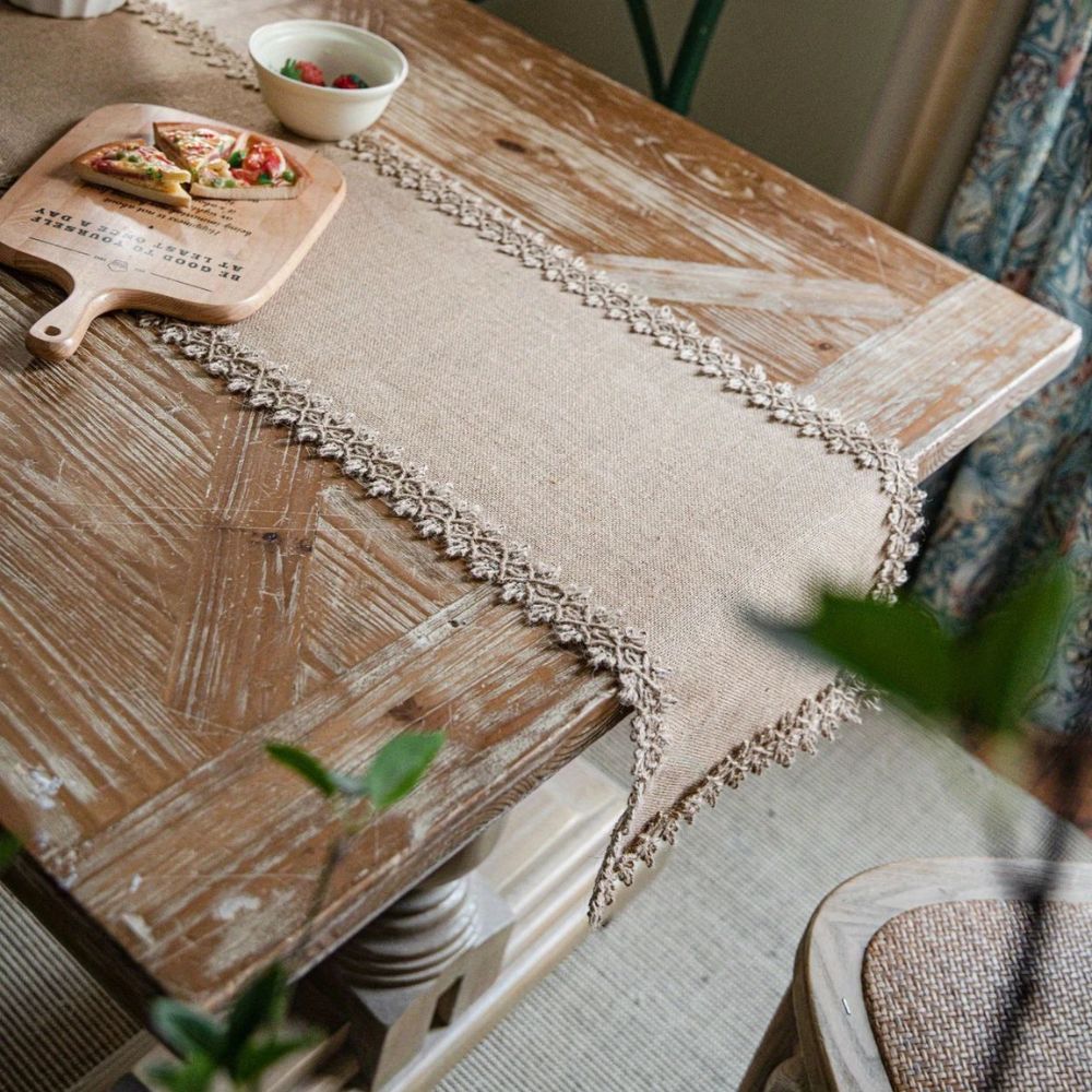Burlap Charm - Rustic Burlap Table Runner for Elegant Dining and Events 1