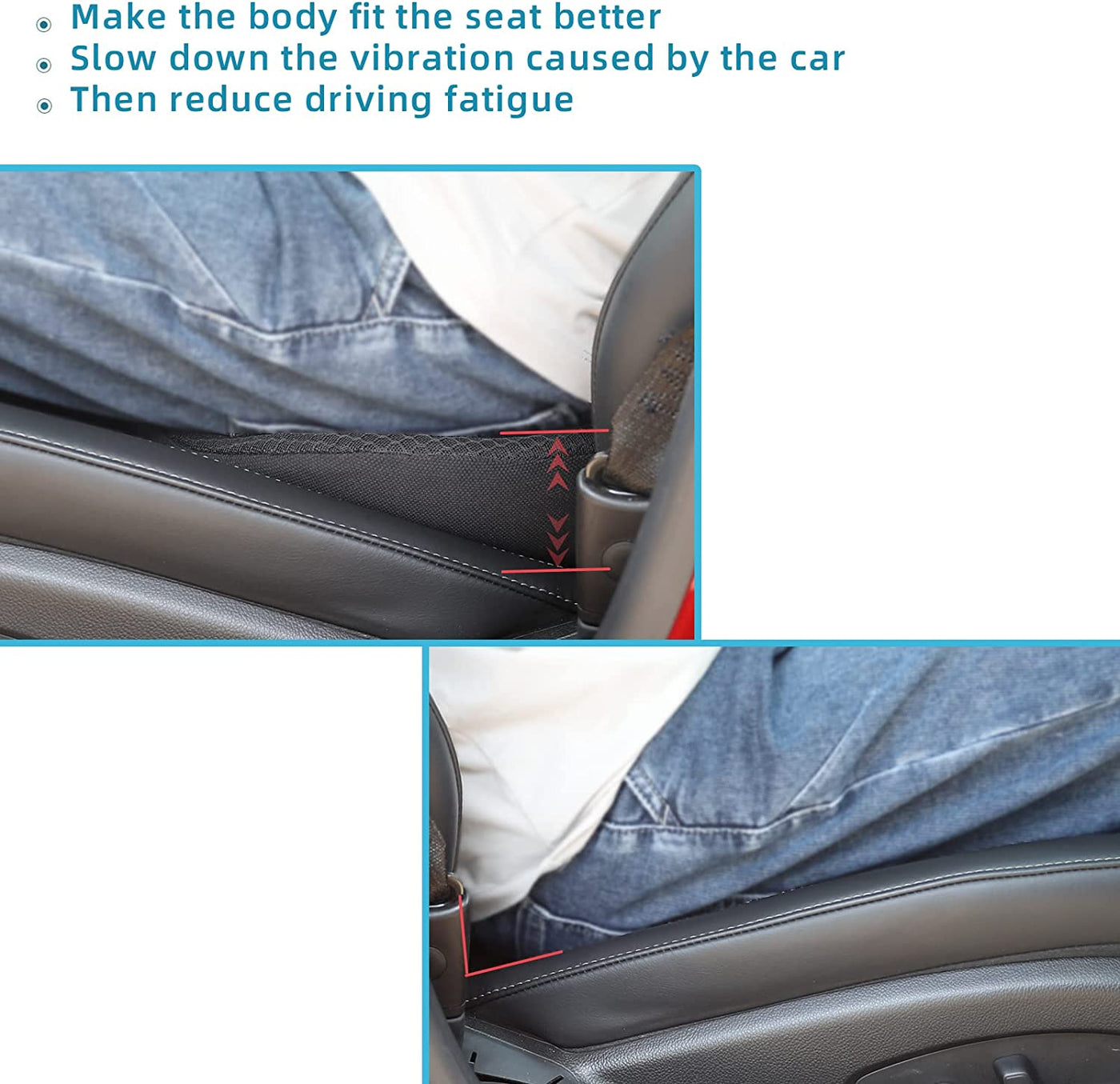 Car Seat Cushion for Shorter Drivers 4