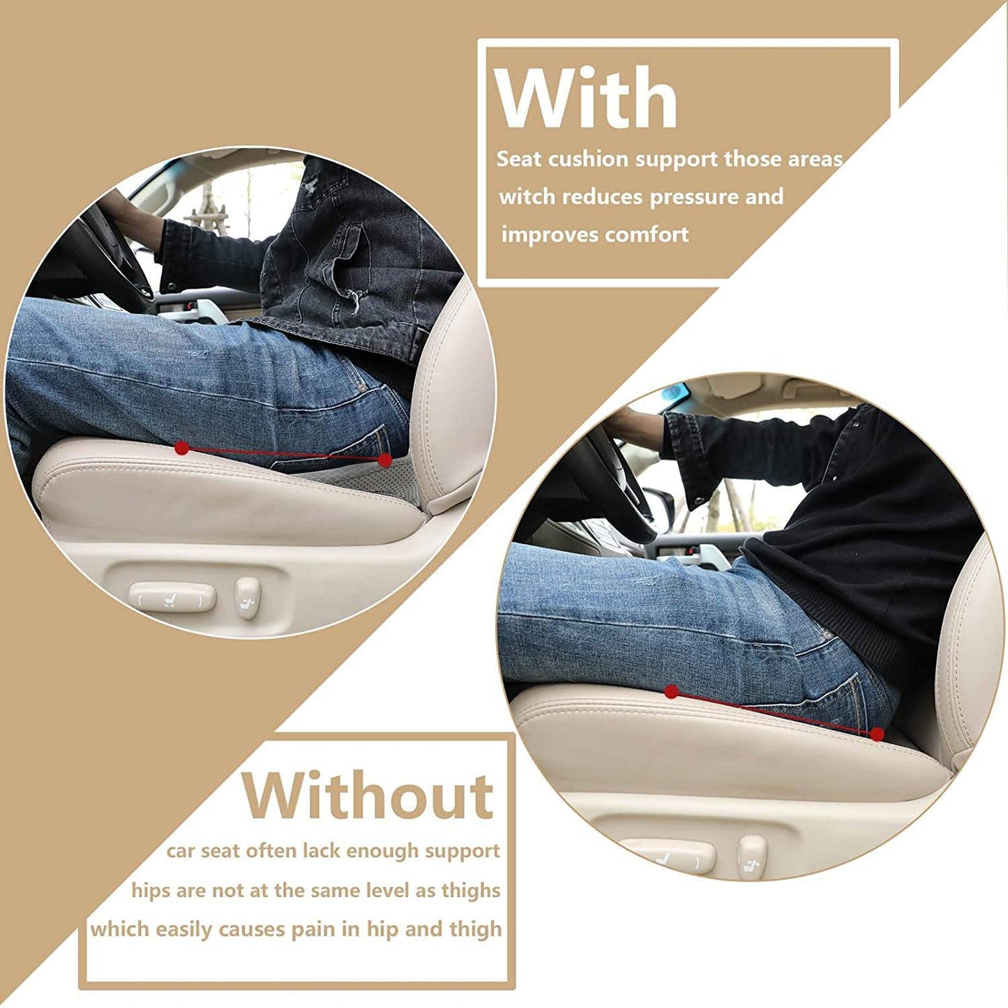 Car Seat Cushion for Shorter Drivers 8