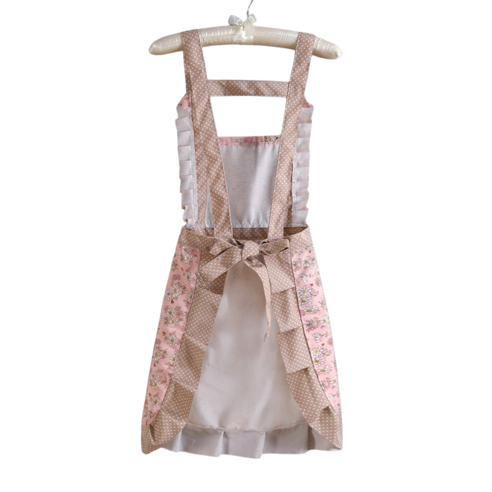 Charming Floral Kitchen Apron - Waterproof Adjustable Cooking Apron for Women 4