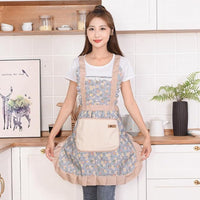 Charming Floral Kitchen Apron - Waterproof Adjustable Cooking Apron for Women 6