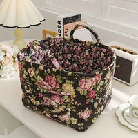 Charming Floral Storage Basket - Durable Canvas Organizer for Home Decor 6