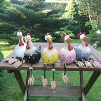 Charming Weatherproof Chicken Garden Statue - Durable Outdoor Garden Figure 1