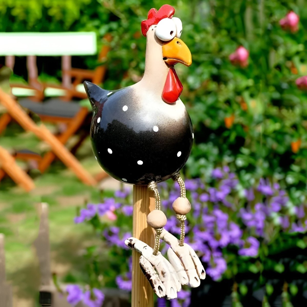 Charming Weatherproof Chicken Garden Statue - Durable Outdoor Garden Figure 4