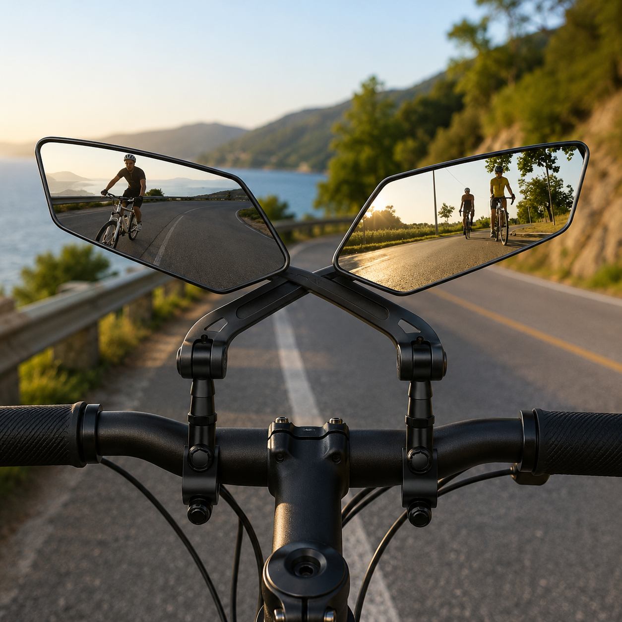CLEARRIDE – Adjustable Bike Mirror for Enhanced Road Awareness