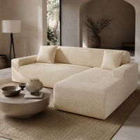 L Shaped Sofa Cover – Fitted Couch Protector | Sectional Slipcover | Pet Hair & Stain Guard | Corner Sofa Cover | Machine Washable