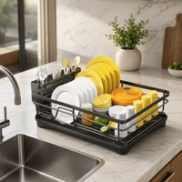 DRAINCADDY – Large Dish Drainer with Removable Drip Tray