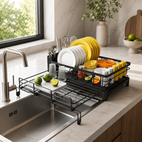 DRAINCADDY – Large Dish Drainer with Removable Drip Tray