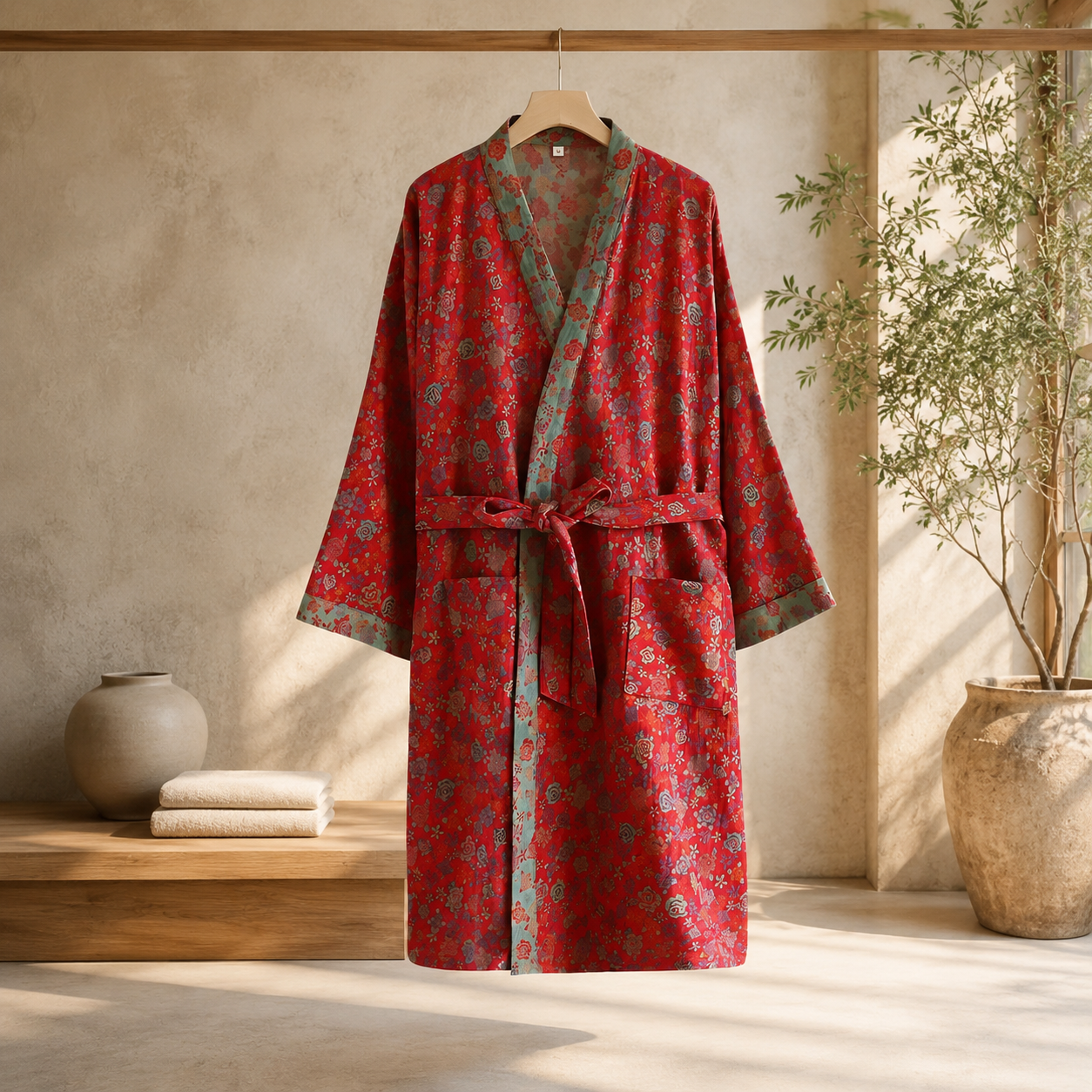 COTONARA – Organic Cotton Kimono Bathrobe for Daily Comfort