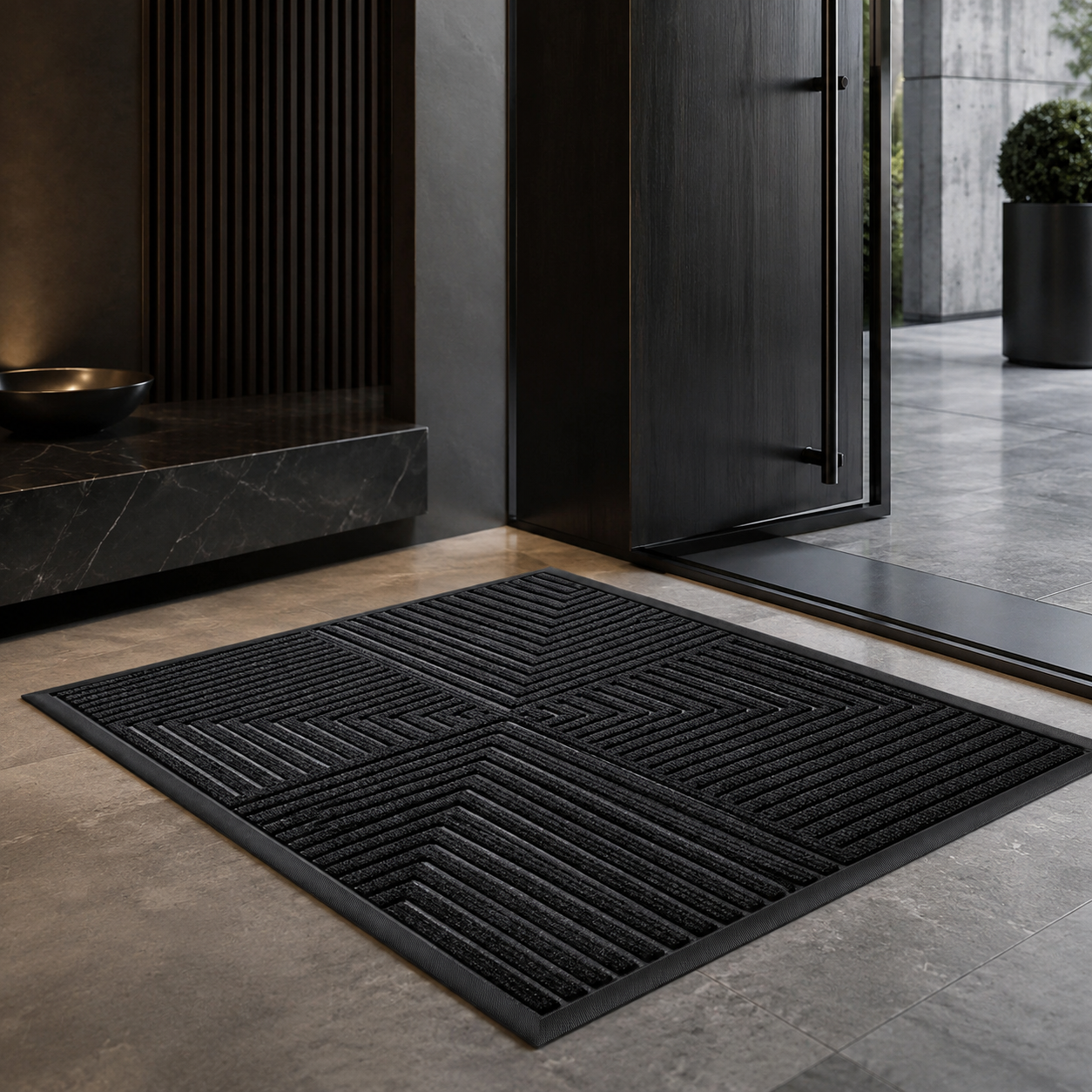 Heavy Duty Door Mat | Non-Slip Rubber Back | Dirt Trapping Entrance Rug | Indoor Outdoor Doormat | High Traffic Entry Mat | Washable
