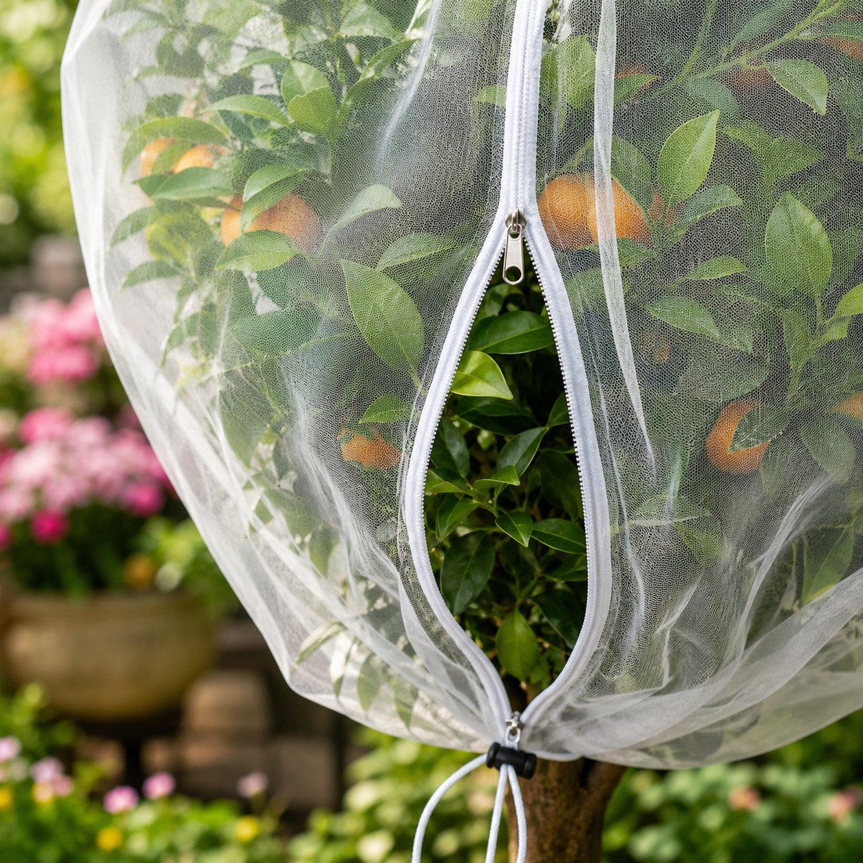 Fruit Tree Mesh Bags with Drawstring | Reusable Fruit Protection Nets | Guard Against Insects, Birds & Pests | Breathable Garden Netting