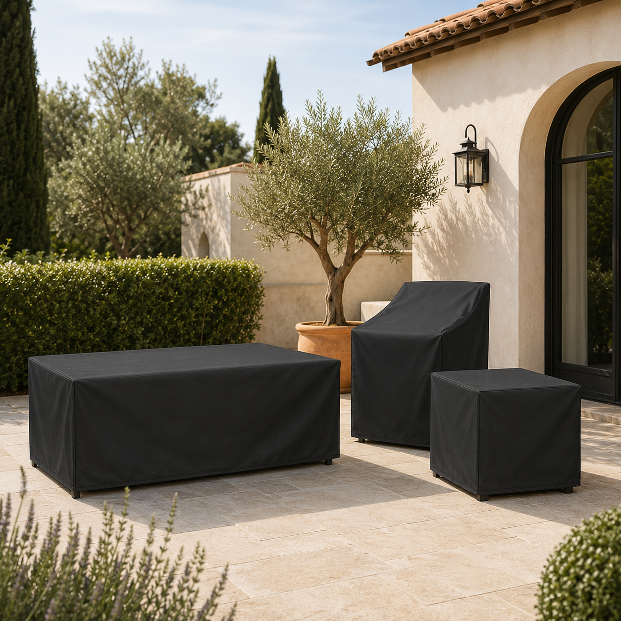 Outdoor Furniture Cover with UV & Rain Protection | Patio Table Chair Cover | Waterproof Garden Set Cover | All-Weather Backyard